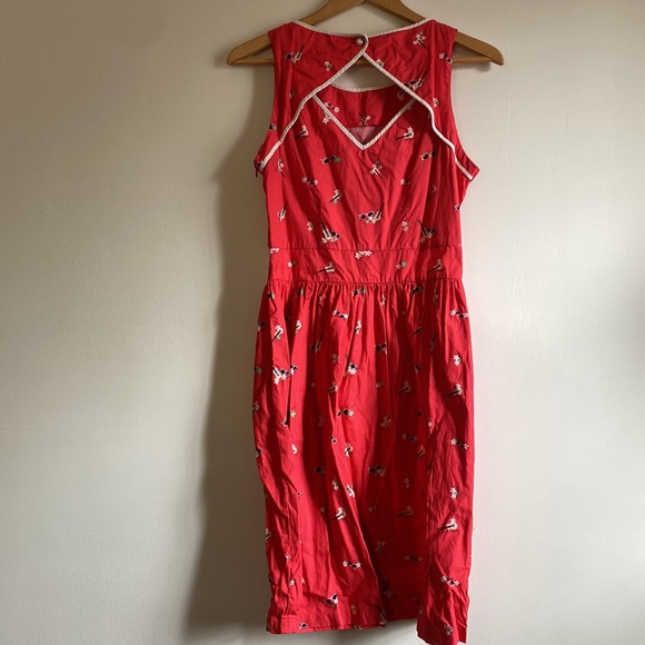 TROLLIED DOLLY retro rockabilly Hawaiian print dress XL - Picture 2 of 6